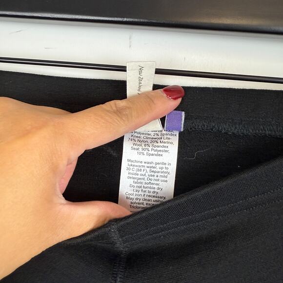 Ibex Womens Cycling Padded Biking Capri Pants Black Wool Blend - XL - Picture 5 of 8